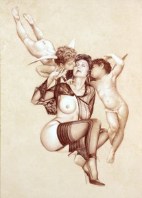 BONNIE WITH TWO CHERUBS - DK1113